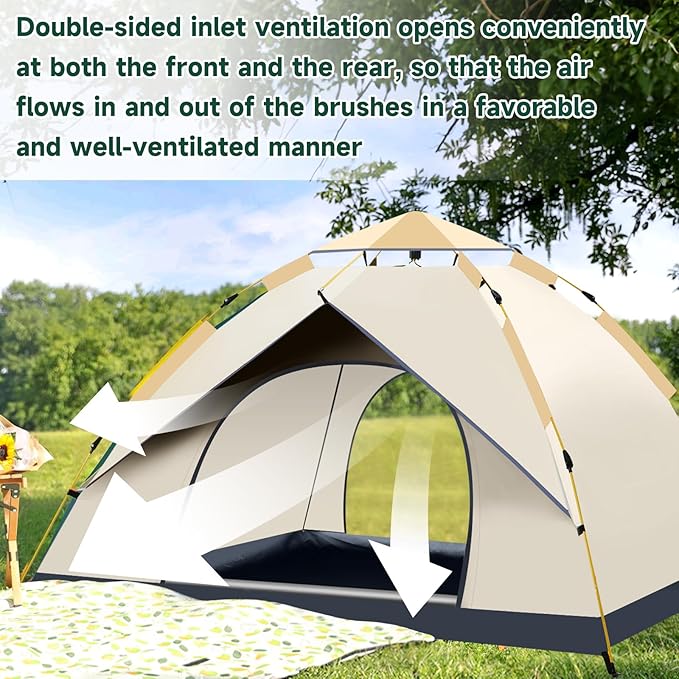 SAN LIKE Camping Tent 2/3/4 Person Instant Easy Pop Up Tents for Camping Lightweight Backpacking Automatic Family Easy Set Up TentPortable Dome Tent for Camping Hiking Traveling
