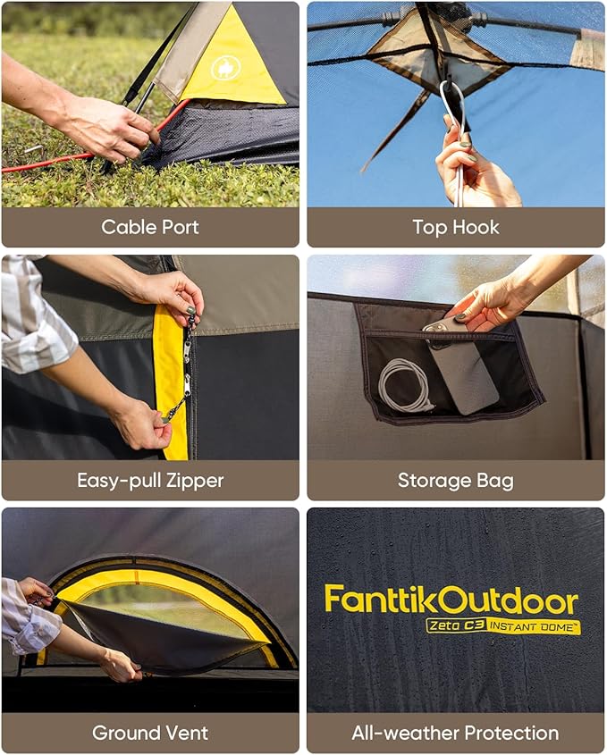 FanttikOutdoor Zeta C3 Camping Tent &amp FanttikOutdoor Zeta L8 Max Camping Chair