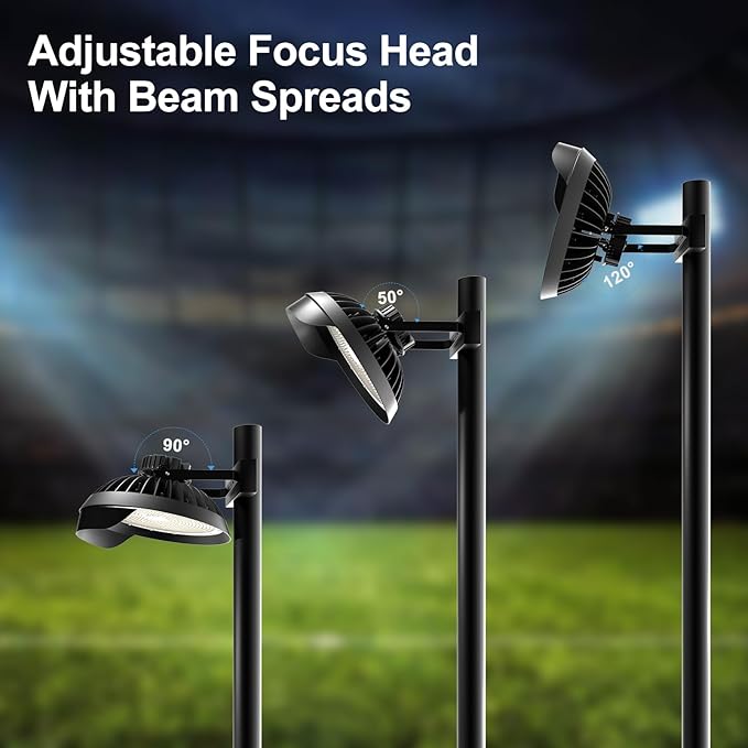Lightdot 450W(520x1W) LED Stadium Lights 67500Lm (1800W Eqv.) LED High Mast Lights Outdoor AC100-277V IP65 Waterproof Outdoor Sport Count Light Commercial Area Lighting - 1Pack