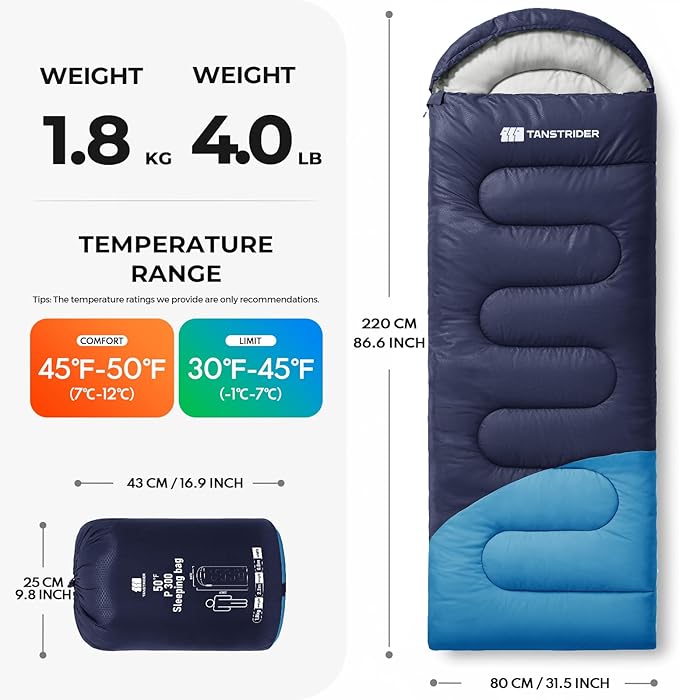 Sleeping Bags for Adults Warm WeatherBackpacking Compact Lightweight Camping Sleeping Bag with Compression Sack for KidsCamping Essentials Gear for HikingTravelClimbOutdoor Indoor