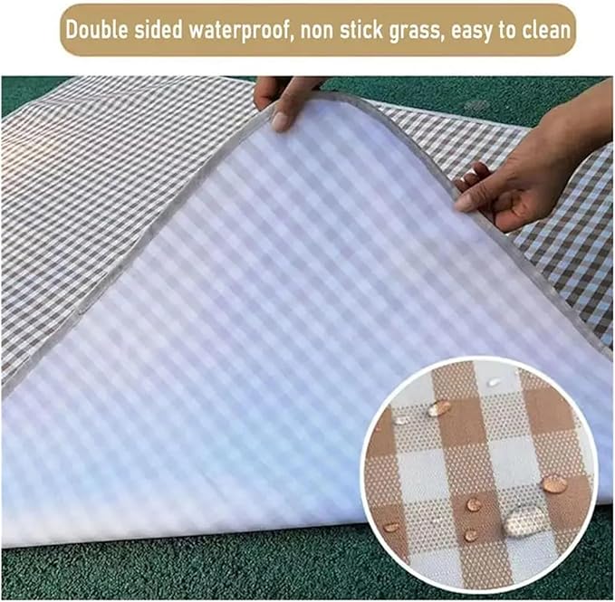 1.45 * 2M Portable Picnic Blanket Thickened Waterproof Beach Camping Tent Grassland MatCompatible for Parties Travel Outdoor