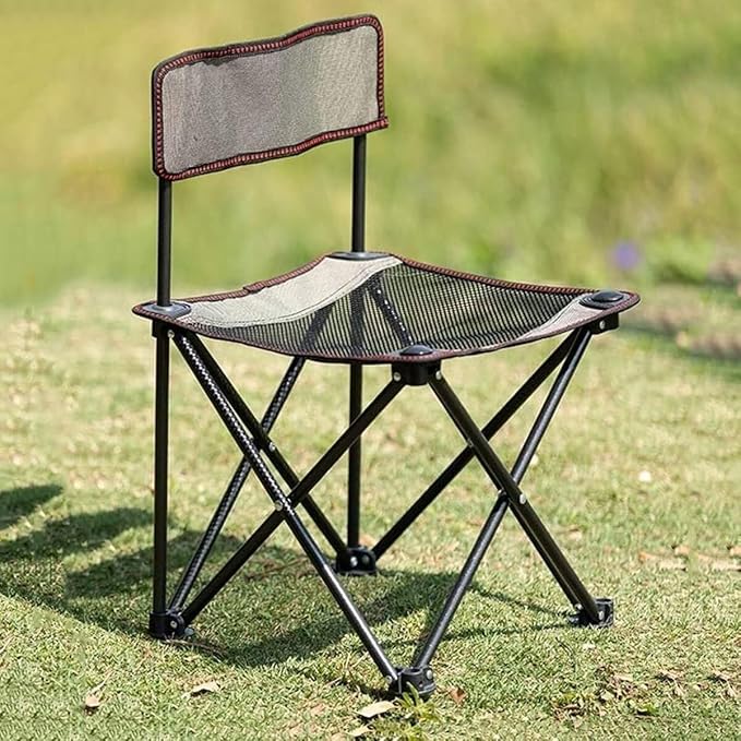 Portable Camping Chair Ultralight Folding Chair for Outdoor Activities High Load Beach Hiking Fishing Backpacking Chair with 600D Oxford Fabric