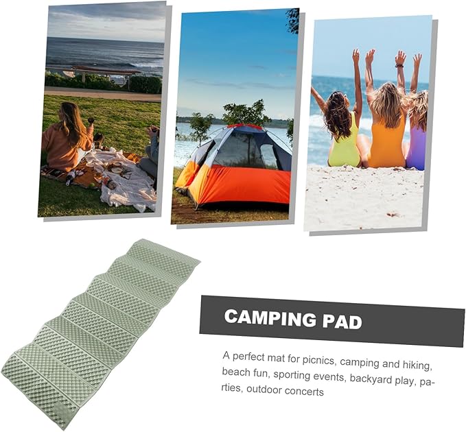 Water-Resistant Foldable Camping Pad with Aluminum Film Thick Multi-Function Outdoor Picnic Mat for Hiking Sleeping Crawling and Pet Play Portable Foldable Sitting Cushion for