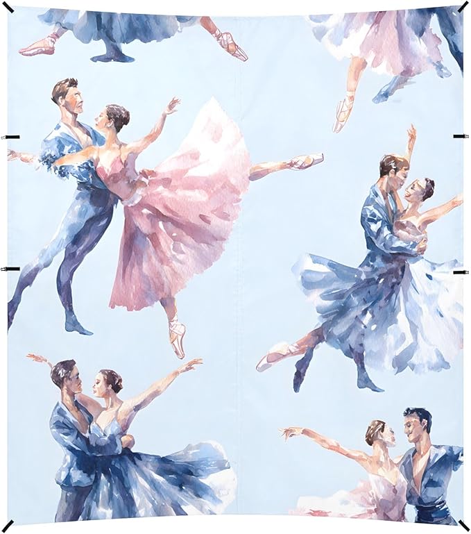 Ballet Dancers Dancing Pattern Camping Sun Shelter Beach Tent Portable Beach Sun Shade Outdoor Canopy for Camping Trips Fishing Picnic