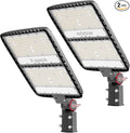 400W LED Parking Lot Light Commercial Ourdoor Light with Dusk to Dawn Photocell 630 LEDs 5000K Daylight IP65 Waterproof Adjustable Slip Fitter Mount AC 120V Shop Lighting for Stadiums 2Pack