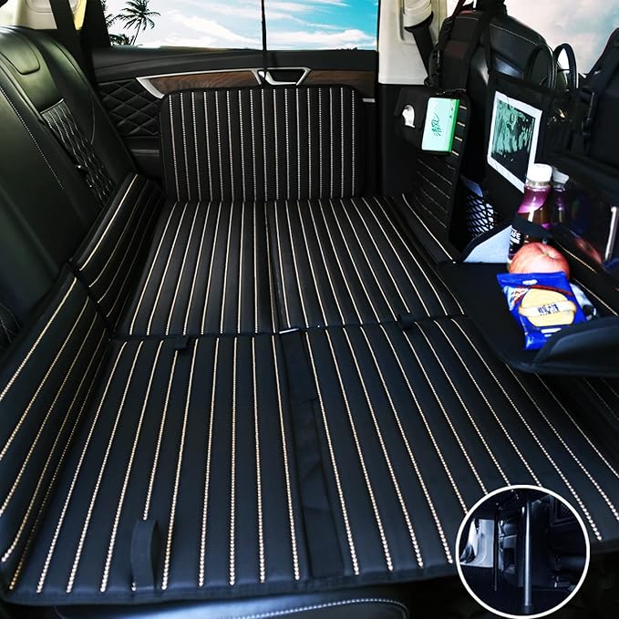 Heart Horse Non-Inflatable Car Mattress - Folding SUV Truck Back Seat Mattress for Travel Camping and Large Dog Car Seat Cover (with Adjustable Bracket)
