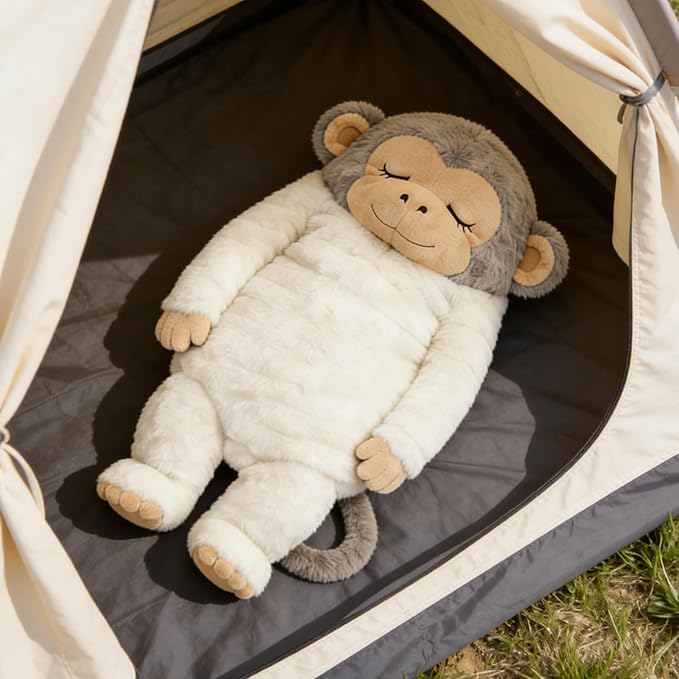 Giant Monkey Sleeping Bag for Human Monkey Shaped Animal Sleeping Bags for Adults for Indoor Use Or Camping TripsSleepovers