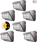 150W LED Wall Pack Lights 100-277v Dusk to Dawn with Photocell 22500Lm 5000K Daylight IP65 Waterproof Outdoor Exterior Lighting Energy Saving ETL | 5-Year Warranty(Height:10~20ft)-6Pack