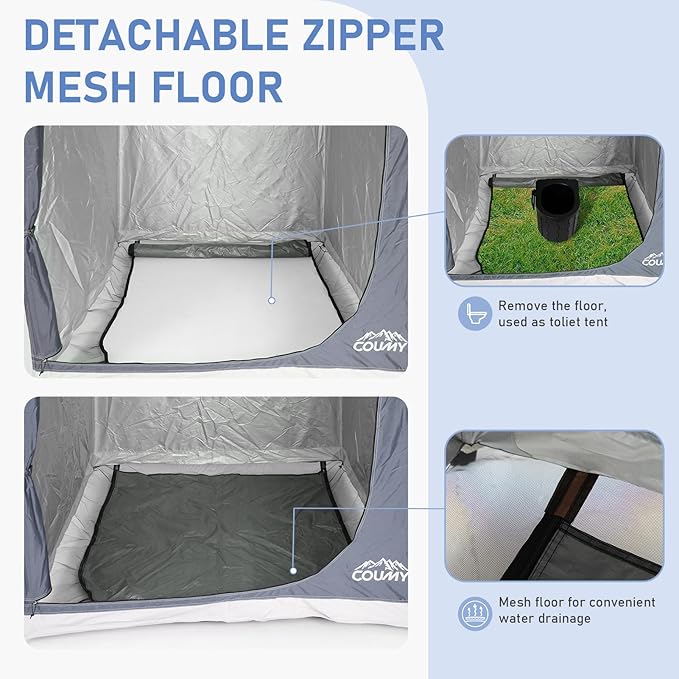 Instant Camping Shower Tent Privacy Shelter Portable Outdoor Sun Shelter for Camping Beach Hiking Fishing 1 Room/2 Rooms