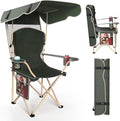 Portable Camping Chair with Canopy - Folding Chair with Canopy Durable 600D Oxford Canopy Chair for Camping Beach Picnics Fishing &amp Sports