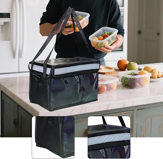 Thermal Bag for Food Delivery Keeps Food Hot and Cold Catering Bag with Bottom Stand for