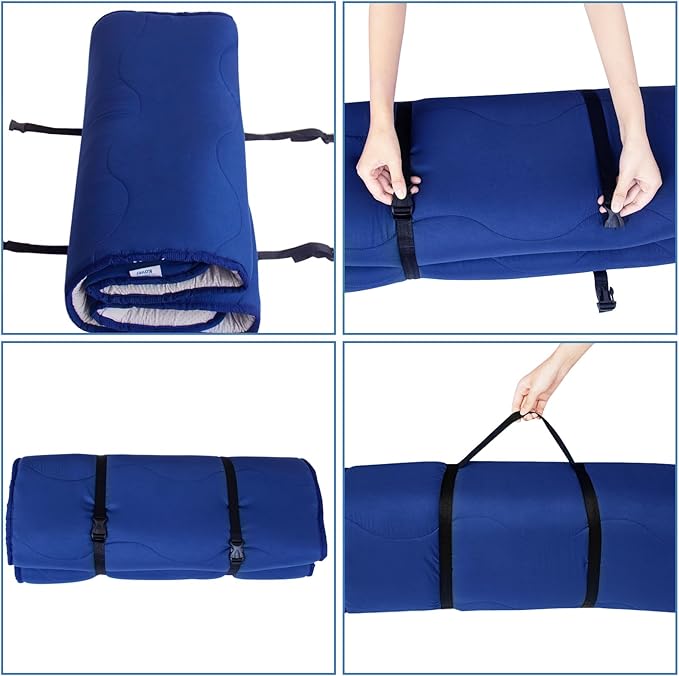 Cot Mattress Pad 30x75 Quilted Foam Camping Cot Mattress Topper with Anti-Slip Bottom Breathable &amp Comfortable Cot Pads for Camping/Rv Bunk/Narrow Twin Beds Sleeping Cot Mattress Pad Only