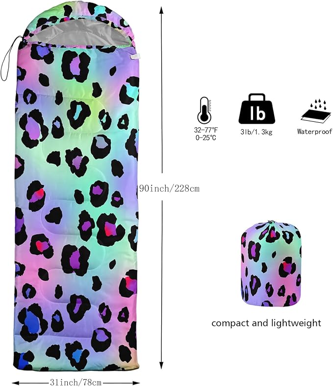 Axolotl Unicorn Sleeping Bag for Kids Boys Girls–Lightweight Warm Cold Weather Sleeping BagsWaterproof Portable Sleeping Bag with Compression Sack for Camping Backpacking Outdoor Indoor