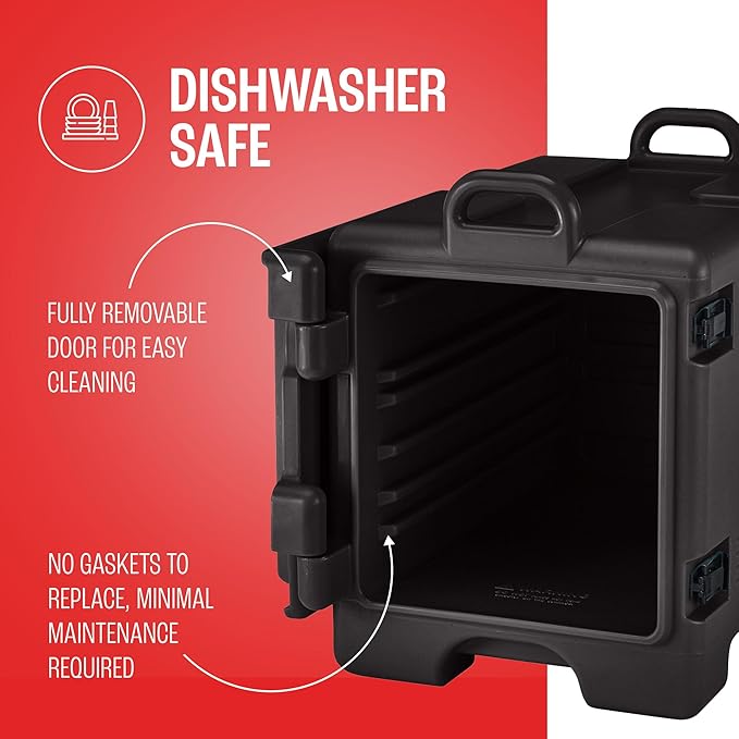Cambro Insulated Food Pan Carrier - Hotbox and Food Warmer for Catering &amp Transport - Front Load UPC300 Series (Black)