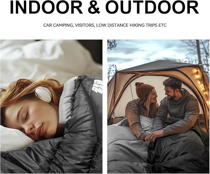 Sleeping Bags for Adults Cold Weather &amp WarmBackpacking Camping Sleeping Bag for Tall Girls BoysLightweightCompactWaterproof Camping Gear for TravelingHikingHotelOutdoor &amp Indoor