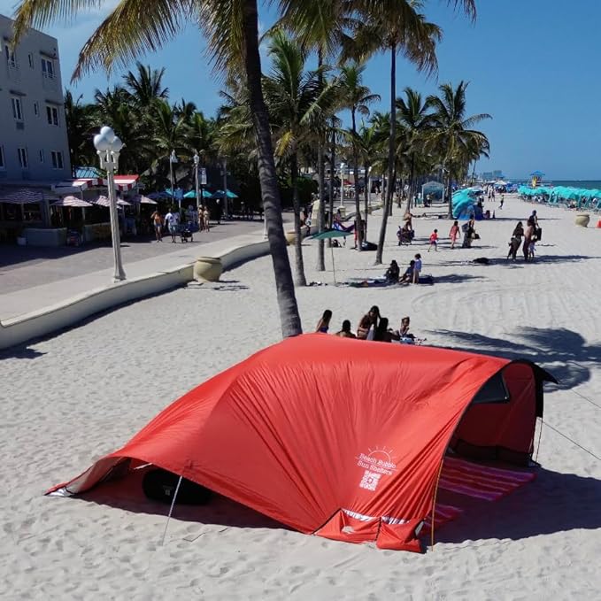 Beach Bubble Sport Edition The Ultimate Private Wind Supported Beach Cabana +50 UPF 4 Person Capacity