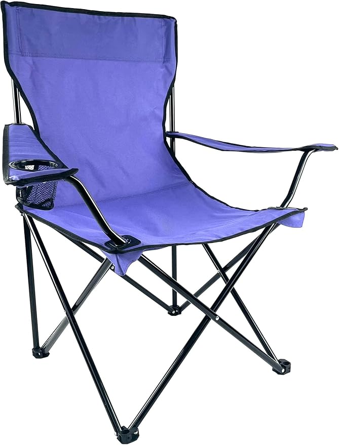 E-Z Living Folding Portable Outdoor Camping Chair[Large] (Purple)