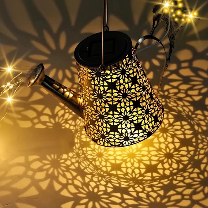 Solar Watering Can Light Solar Outdoor DecorativeGarden Decor Lights for Yard IP65 Waterproof Hanging Lantern Landscape Lights Garden Gifts for Mom Grandma Women Birthday