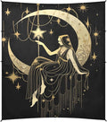 Camping Sun Shelters Sacral Girl on Moon Keeping Star Beach Canopy 126 * 110.2in