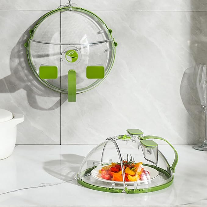 Practical Microwave Dish Lid Foldable Cover with Water Injections Technology for Even Heating Quick Breakfast