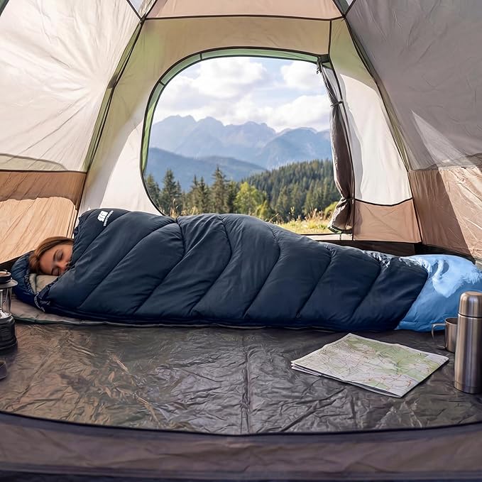 Sleeping Bags for Adults Cold Weather &amp WarmBackpacking Camping Sleeping Bag for Tall Girls BoysLightweightCompactWaterproof Camping Gear for TravelingHikingHotelOutdoor &amp Indoor