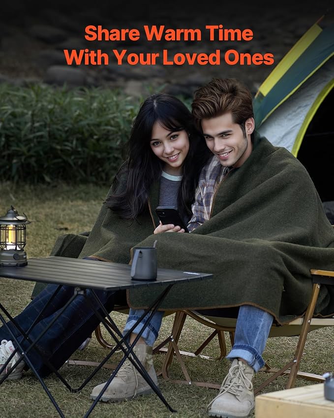 VEVOR Wool Camping Blanket Large Warm Stadium Blanket Flame Retardant Great for Outdoors Picnics Hiking Sports Events Travel Car &amp Bushcraft Survival Kits 64 x 88 Army Green Wool Blank