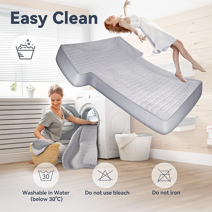 Full Sheets for Car Bed Air Mattress Car Air Mattress Sheets for Car SUV Mattress Dirt Resistant Ultra Soft TPU Waterproof (Grey)