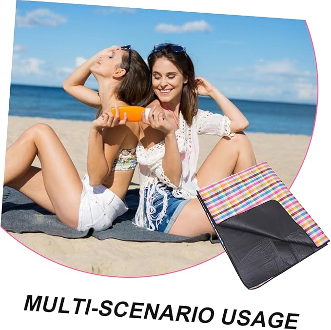 Portable Picnic Blanket Extra Large Camping Mat Beach Rug Thicken Picnic Cushion for Outdoor Activities Lightweight for Travel