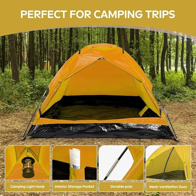 1-2 one Person Two Persons Small Camping Tents for Hiking with rainfly Esay Set up Dome Tent with Carrying BagBasic Portable Camping Small Tents for Backpacking
