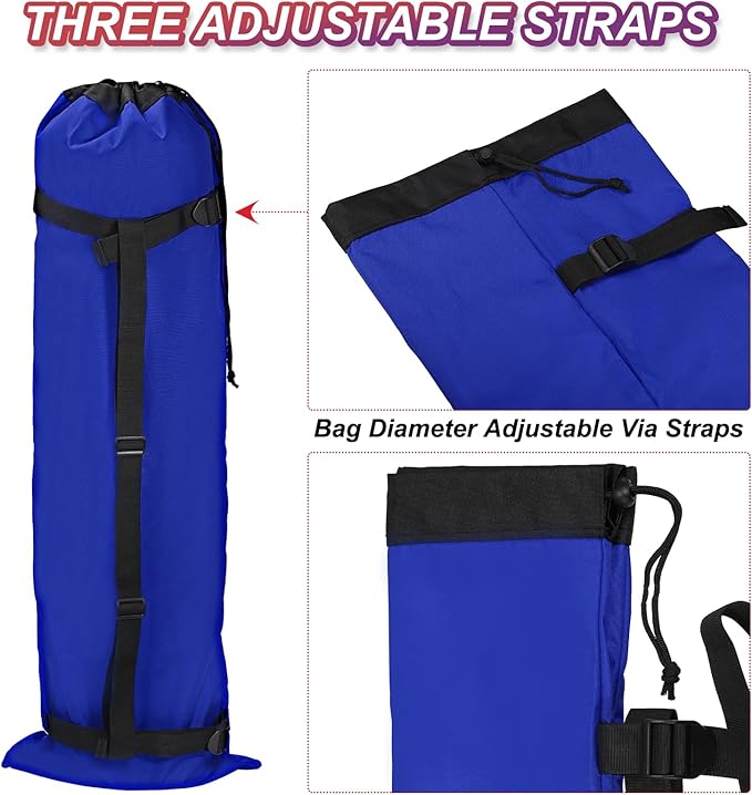 PATIKIL 47 Inch Camp Chair Replacement Bags 2 Pack Heavy Folding Camping Chair Bag 900D Oxford Large Mouth Storage Bags with Shoulder Strap for Travel Camping Blue