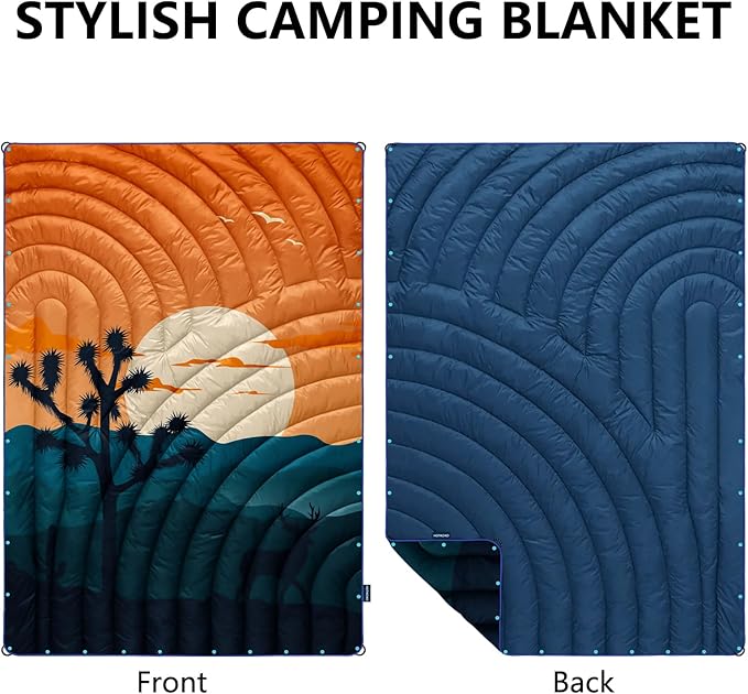 Camping BlanketLightweight Puffy Printed Camping Blanket Packable Outdoor Blanket for CampingTraveling Stadium Hiking Picnics