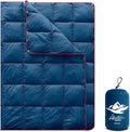 Mini Camping BlanketLightweight Puffy Blanket Packable Down Alternative Throw Blanket Waterproof Windproof for Outdoors Travel Beach Airplane Hiking
