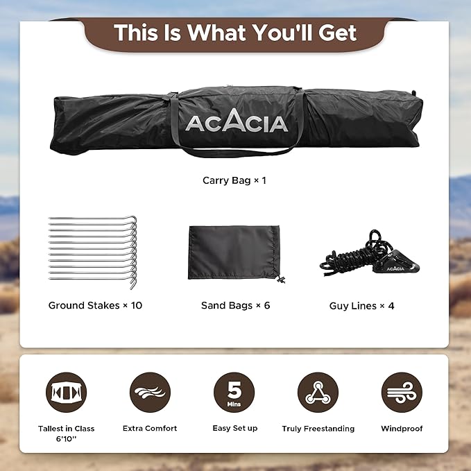 Space Acacia Lite Camping Tent | 2/3/4/8 Person Pop Up Tents for Camping | Lightweight &amp Durable Beach Tent | Level 7 Wind Resistance UPF 50+ | Quick Setup for Camping &amp Backyard