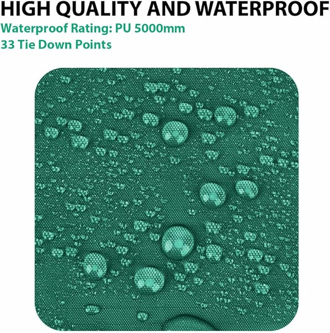 Gold Armour Rainfly Tarp Hammock Premium 14.7ft/12ft/10ft/8ft Rain Fly Cover Waterproof Ultralight Camping Shelter Canopy Survival Equipment Gear Camping Tent Accessories (Green 10ft x 10ft)