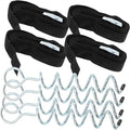 TOYANDONA Large Outdoor Camping Spiral Tent Stakes Heavy-Duty Ground Pegs for Trampoline and Tent Sturdy Steel Fixators 1 Set for High Wind Conditions