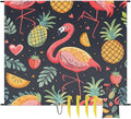 Waterproof Sandproof Beach Blanket 59''×68'' Flamingos Polyester Outdoor Picnic Blanket with 4 Stakes &amp Storage Bag for BeachCampingVacation Pineapple
