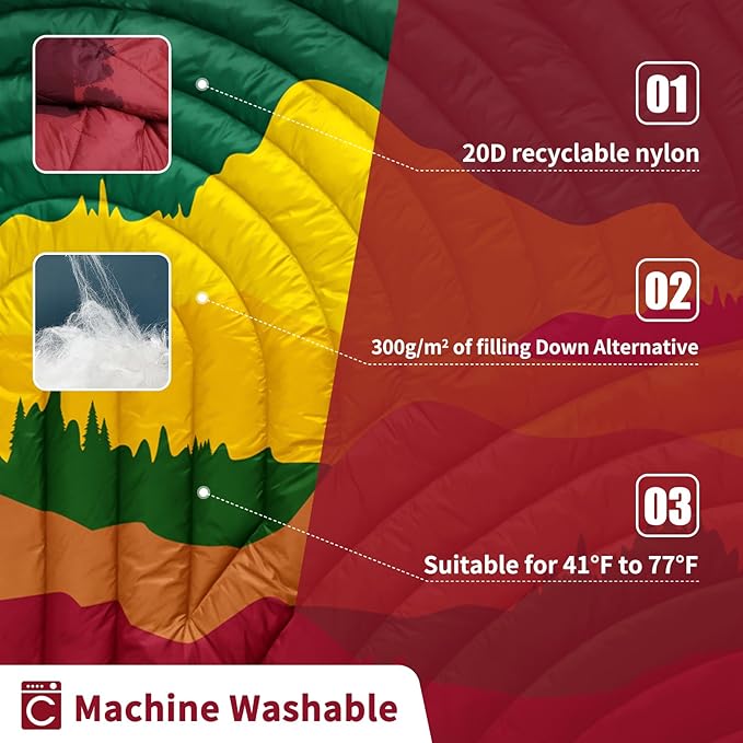 Camping BlanketLightweight Puffy Printed Camping Blanket Packable Outdoor Blanket for CampingTraveling Stadium Hiking Picnics