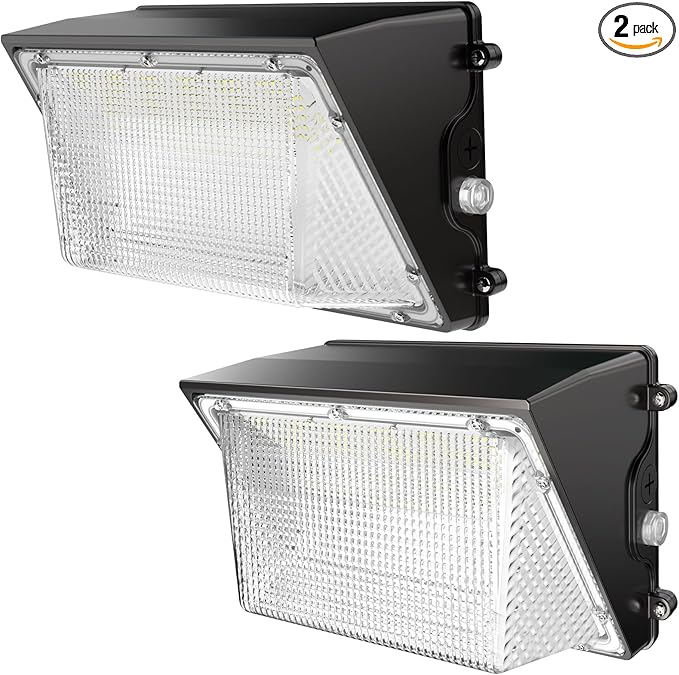 HYPERLITE LED Wall Pack Light: 150W Security Wall Lights with Dusk-to-Dawn Photocell - 5000K 120V LED Wall Lights 2Packs for Paito Yard Shop Warehouse Barn Factory UL Listed