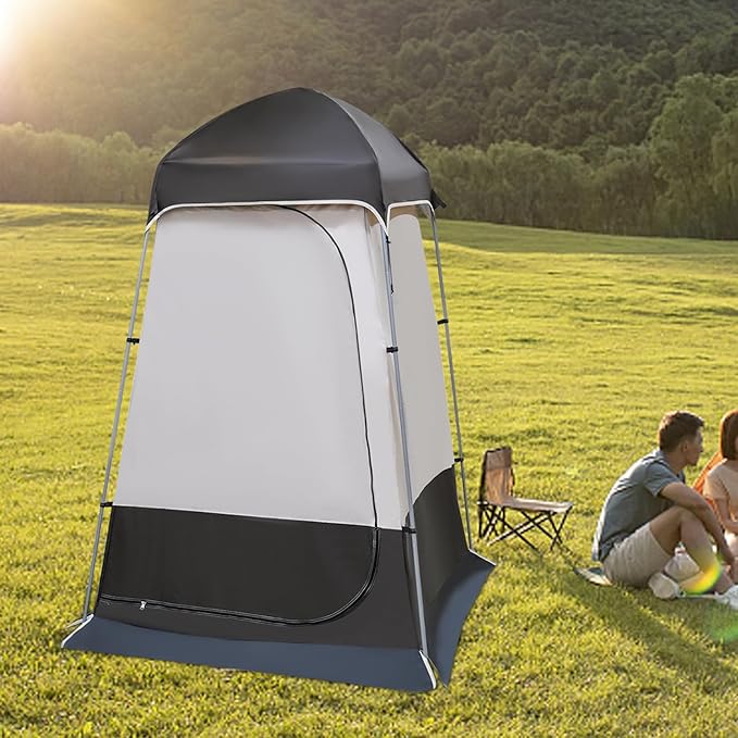 Brown Outdoor Camping Tent Portable Privacy Shelter for Hiking - Ideal for Shower and Toilet Use Perfect for Camping Hiking and Festivals