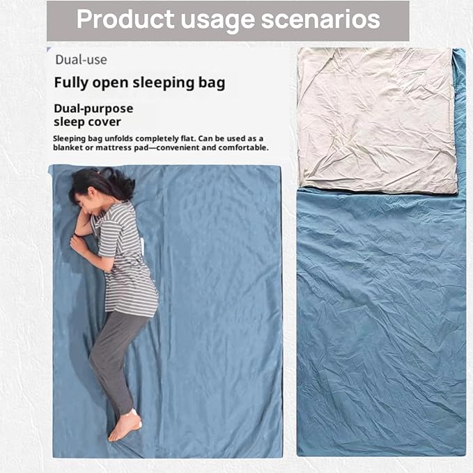 Mini Adult Travel Lightweight Down Cotton for Camping Hiking &amp Backpacking Compact Portable Waterproof Shadow Blue 80.7×33.5 inches