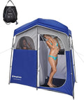 KingCamp Camping Shower Tent Portable Outdoor Privacy Toilet &amp Changing Tent Windproof &amp Waterproof Easy Setup 1 or 2 Room Shelter with Shower Bag for Camping Hiking Beach