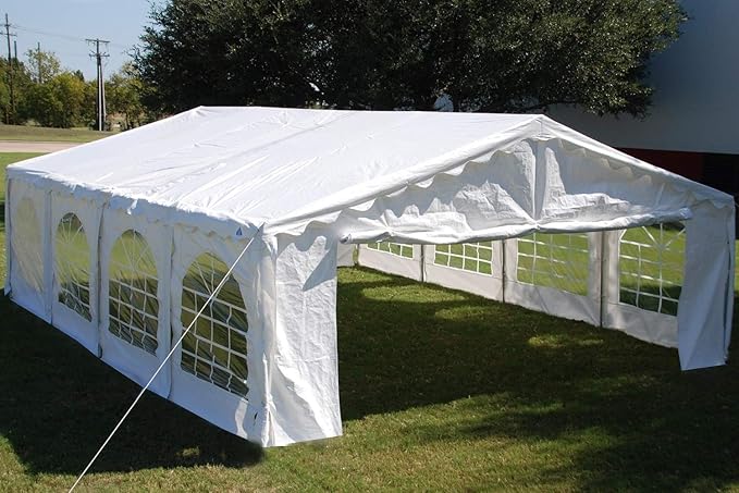 DELTA 26'x20' Budget PE Party Tent +(2) Long Bags + (1) Short Bag carpas para Fiestas Tents for Parties Outdoor Event Wedding Party Tent with Waterproof Top CoverRemovable Window Walls