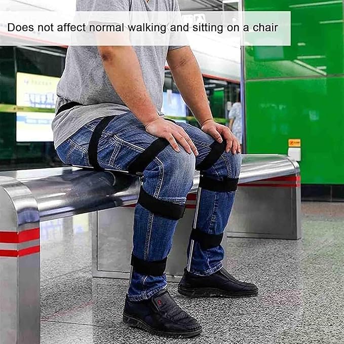 Upgraded chairless wearable invisible chair Height Adjustable Lightweight Leg Brace Seat 220bls Exoskeleton Human Retractable for Adults Outdoor Travel Barbecue FishingSecond Generation(BlackX-La