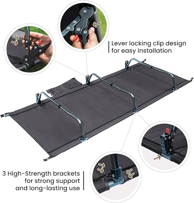 ONETIGRIS SUPRAGRIS Camping Cot Support Up to 400lbs Lightweight Comfortable Folding Bed for Camping Hiking Backpacking Travel Car Trips Office Nap (Gray)