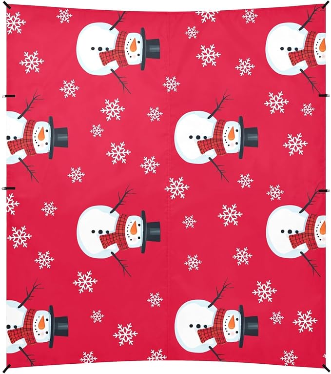 Christmas Snowman SnowflakeCamping Sun Shelters 9.2 x 10.5 FT Beach Canopy Tent Sun Shade with Carrying Bag for Camping Trips Fishing Backyard Fun or Picnics 21341658