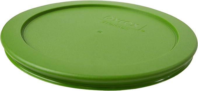 Pyrex (3) 7200-PC 2-Cup (3) 7201-PC 4-Cup &amp (3) 7402-PC 6/7-Cup Lawn Green Food Storage Replacement Lids - Made in USA