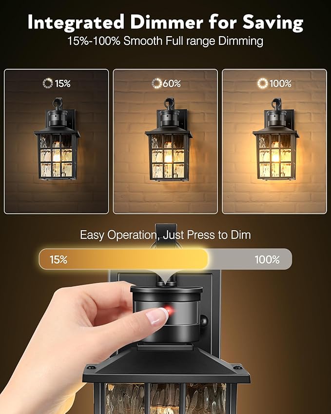 VIANIS Black Motion Sensor Porch Lights Outdoor Modern Dusk to Dawn Exterior Lighting Fixtures Wall Mount for House Anti-Rust 100% Aluminum Waterproof Outdoor Sconce Lights for Garage Front Door