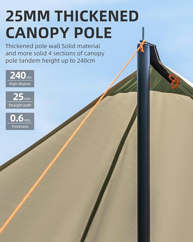 Beach Tent Camping Sun Shelter 13.78 x 14.1ft Easy to Set Up Beach Shade UPF 50+ Waterproof Beach Shade Tent for 10-12 Person Outdoor Tent for Beach Camping Fishing Picnic