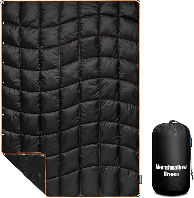 Camping Blanket Puffy Blanket Lightweight Windproof Water Resistant for OutdoorsHiking BackpackingBeachCarPicnicStadium