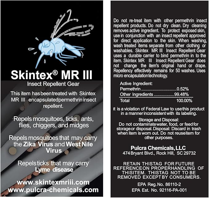 InsectGuard Permethrin Treated Mosquitoes Flies Ticks Insect Repellent BodyForge Authentic Mexican Falsa Yoga Blanket